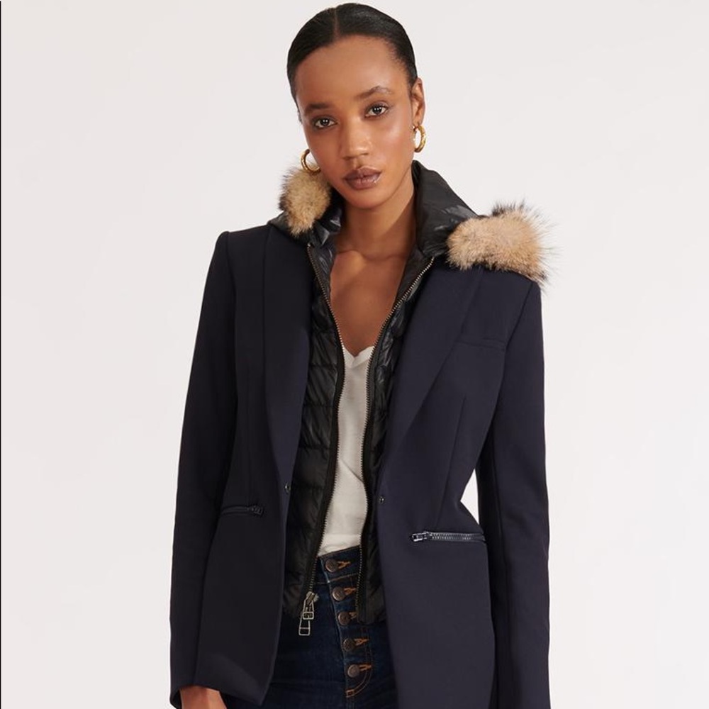 Veronica beard fur hoodie dickey